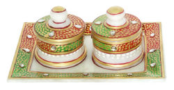Attractive Marble Tray and Bowl Set