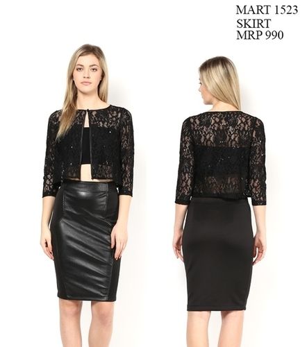 Black Leather Party Skirt