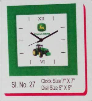 White Green Wall Clock