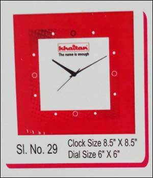 White Red Wall Clock