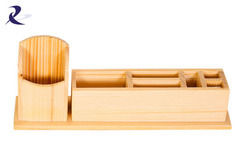 Wooden Desktop Pen Holder