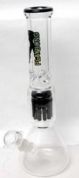 Glass Perculator Water Pipe with Sticker