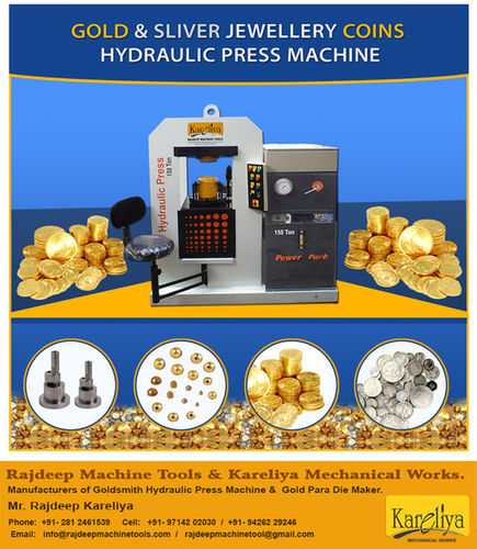 Gold And Silver Coin Embossing Hydraulic Press Machine