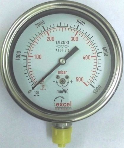 Low Pressure Capsule Gauge - 2 1/2" & 4", Compactly Designed , Impact Resistant , User-Friendly