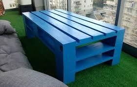 Blue Painted Wooden Pallets for Storage Purpose