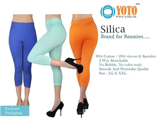 Stretchable Capri Leggings at best price in Delhi by Dlina Fab (India)