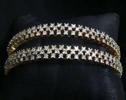 Diamond Bangles - Premium Quality Material, American Diamond Studded with Artisan Craftsmanship