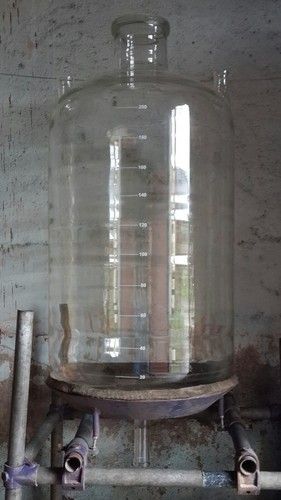 Cylindrical Glass Flask