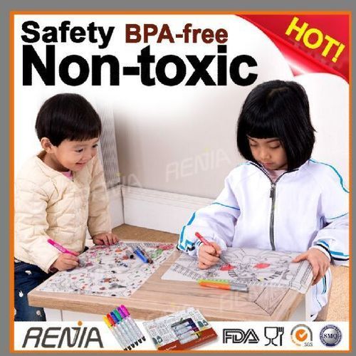 RENJIA Hot Mat Color Sensor Rubber Mat Kids Table Placemat