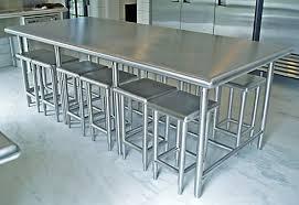 Stainless Steel Table and Chairs 