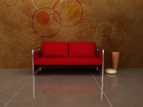 Cora Red Sofa Cum Bed with Cushions