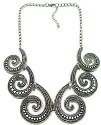 Antique Silver Statement Necklace