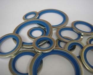 Blue Rubber Self-Centering Bonded Seal