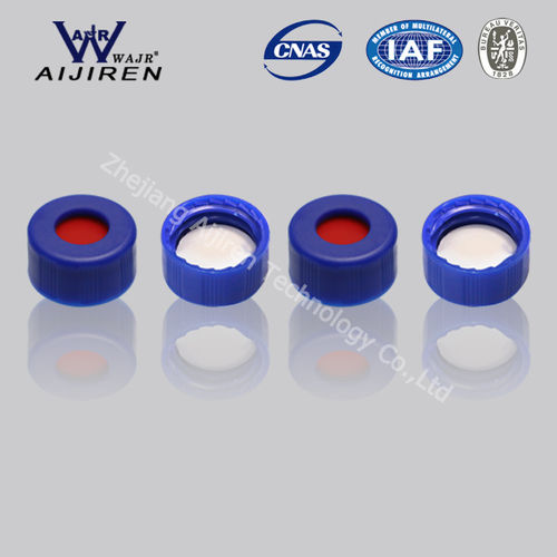 9mm Blue Short Screw Thread Polypropylene Cap