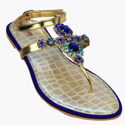 Ladies Beaded Flat Sandals