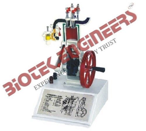 Sectional Working Model of 4 Stroke Petrol Engine