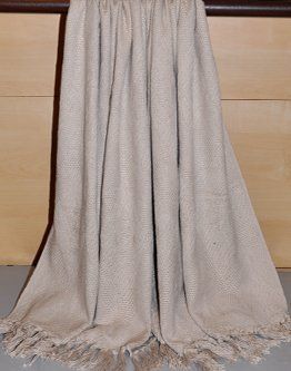 Beige Color Pure Cotton Throws