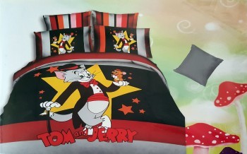Tom And Jerry Single Bed Sheet Combo 2 Pcs Set 150x230cms At