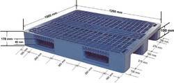 1200 X 1000 X 170 Mm Hdpe Four Way Entry Plastic Pallet