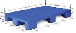 Blue 1200 X 800 X 150 Mm 9 Legged Plastic Pallet