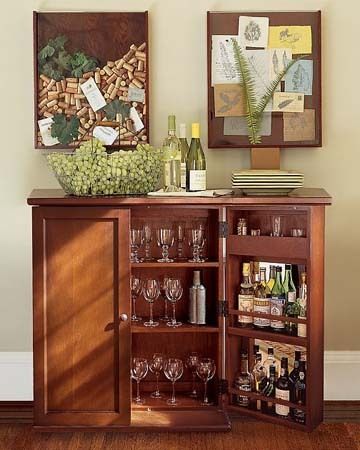 Wooden Bar And Wine Rack