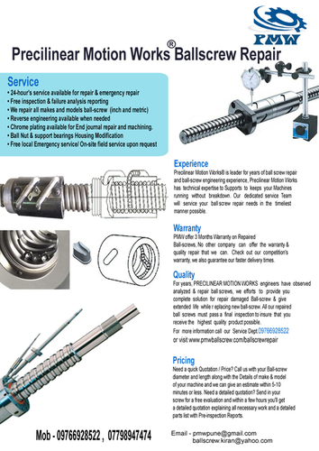 Ball Screw Repair Service By PRECILINEAR MOTION WORKS