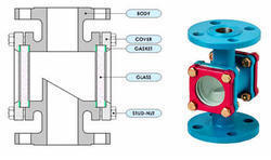 Double Window Type Sight Glass - Tubular Design, 4 to 8 Inches Length , Bi-Directional Flow Monitoring