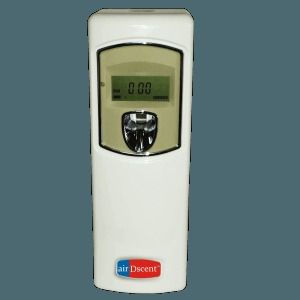 Airdscent Automatic Air Freshener Dispenser - Lightweight 400g, Compact Size 8.6cm x 8.3cm x 23.8cm | Fully Programmable with LCD Display, Eliminates Odours, Suitable for Homes and Offices