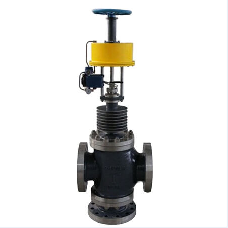 Three Way Globe Control Valve - A216WCB, A351 CF8, A351 CF8M Material | Size Options from 1-1/2" to 8", Multi-Spring Pneumatic Actuator