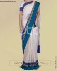 White Raw Silk Saree