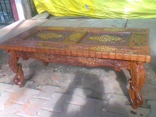 carved table