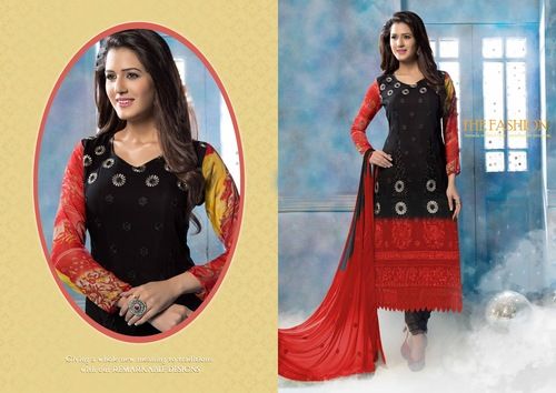 Black And Red Salwar Kameez