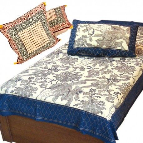 Single Bedsheet Cushion Cover Set