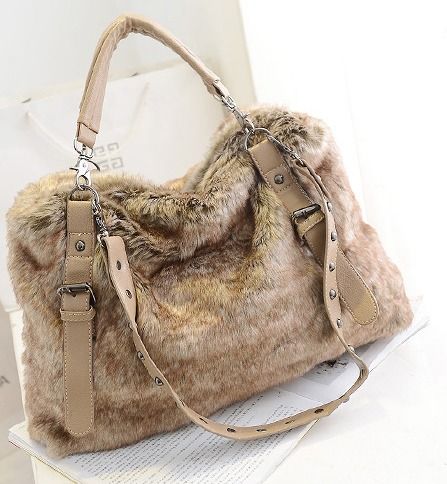 Stylish Fur Shoulder Bag For Women