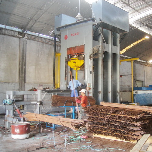 Strand Weave Bamboo Flooring Press Machinery Production Line