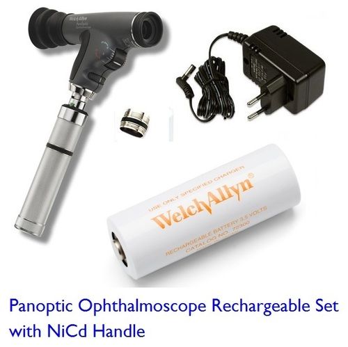 Panoptic Ophthalmoscope Rech Set with NiCd Handle