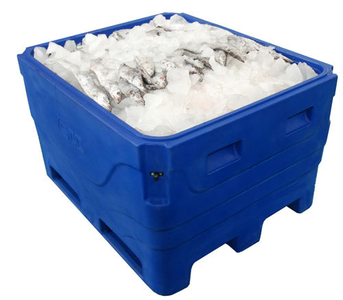 Oversized 400 Liter Blue Insulated Fish Container