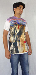 Digitally Printed Gents R Neck T Shirt