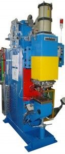 Pedestal Projection Welder - Microprocessor Controlled 15-23-300 +45-11 Type, Optimized for TV Frame Band Welding with Efficient Power Demand