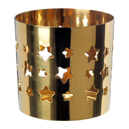 Gold Hurricane Candle Holder