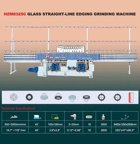 Glass Straight Line Edging Grinding Machine