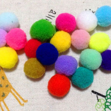 1" Assorted Acrylic Craft Pom Poms