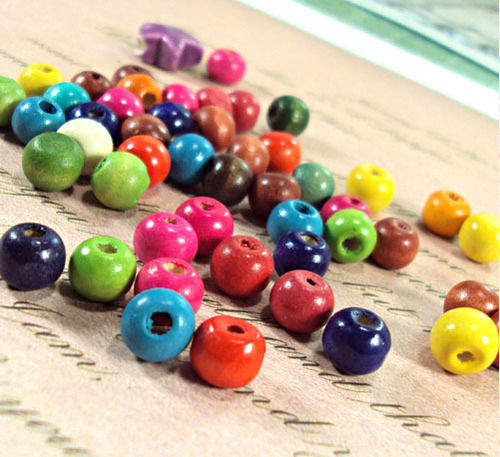 12Mm Colored Craft Wood Beads