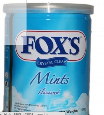 Nestle Foxs Crystal Clear Mints 180g
