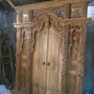 Jepara Carving Door With Original Teak Wood