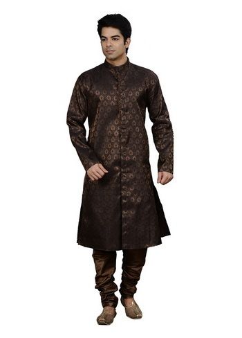 Purple Churidar Tanchoi Kurta