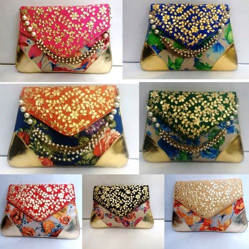 Handwork Gota Ladies Clutch Bags