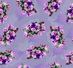 Violet Rose Polyester Fabric