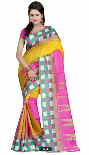 Bhagalpuri Silk Multi Printed Sarees
