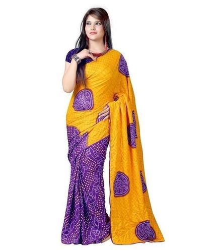 Traditional Chiffon Printed Bandhani Sarees